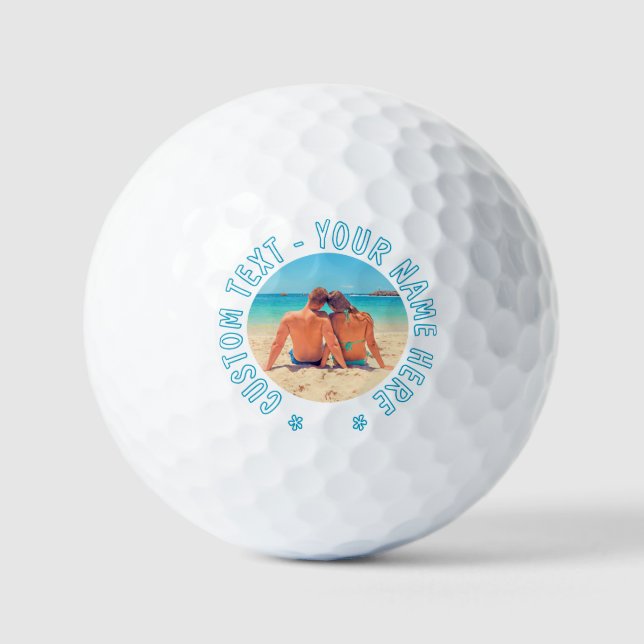Balles De Golf Votre photo Boules de golf cadeau avec texte perso (Recto)