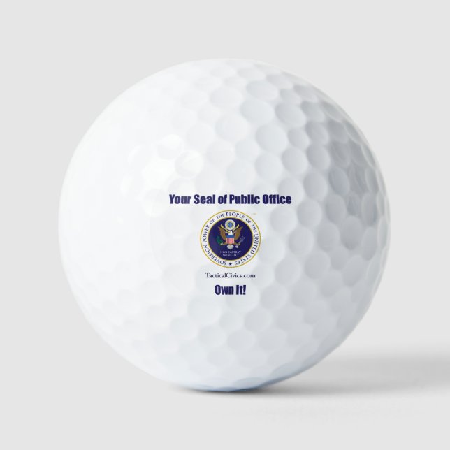 Balles De Golf Votre sceau de fonction publique (Recto)