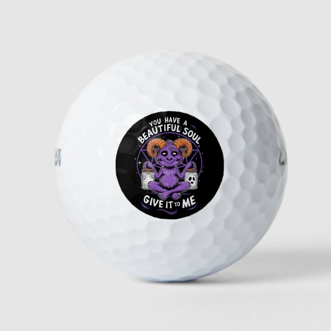 Balles De Golf Vous avez une belle âme Satanic Baphomet (Devant)