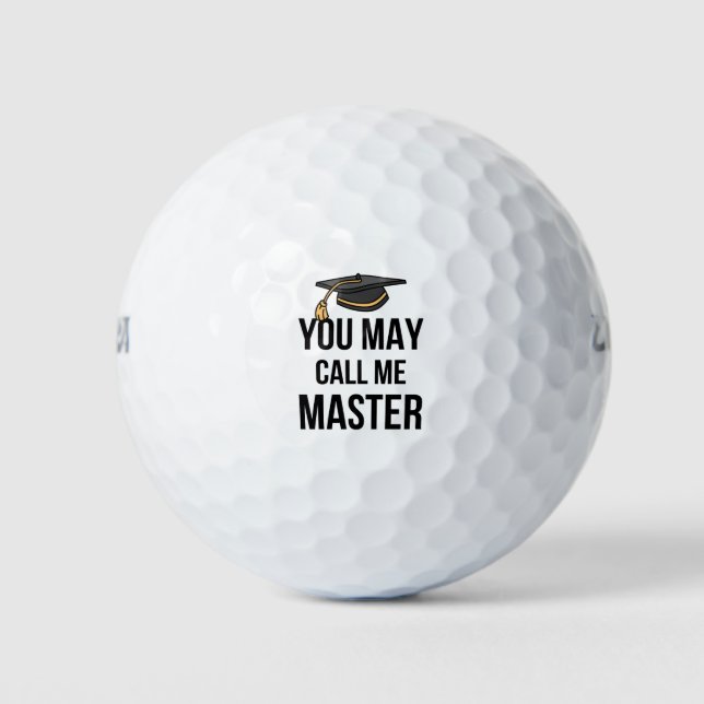 Balles De Golf Vous Pouvez M'Appeler Maître. (Devant)