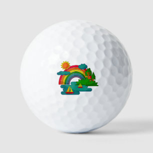 Balles De Golf Voyage en bateau sous les nuages du soleil et l'ar