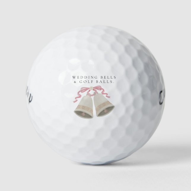 Balles De Golf 'Wedding Bells & Golf Balls' Wedding Favor Gift  (Devant)
