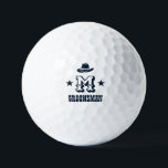 Balles De Golf Western Cowboy Rustic Groomsmen Nom Monogramme<br><div class="desc">Cadeaux personnalisés pour les groomsmen avec thème western cowboy. Décoré de casquette de cowboy avec police vintage occidentale. Le texte et la couleur sont modifiables à l'aide de l'outil de conception pour s'adapter à votre occasion. Obtenez ce cadeau de personnaliser pour les mariages, les célibataires, les fiançailles ou toute autre...</div>