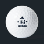 Balles De Golf Western Cowboy Rustic Groomsmen Nom Monogramme<br><div class="desc">Cadeaux personnalisés pour les groomsmen avec thème western cowboy. Décoré de casquette de cowboy avec police vintage occidentale. Le texte et la couleur sont modifiables à l'aide de l'outil de conception pour s'adapter à votre occasion. Obtenez ce cadeau de personnaliser pour les mariages, les célibataires, les fiançailles ou toute autre...</div>