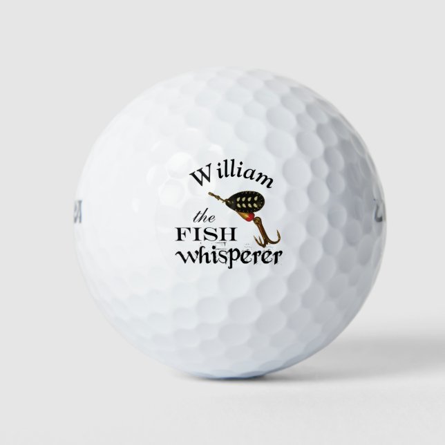 Balles De Golf Whisperer de poisson personnalisé (Devant)