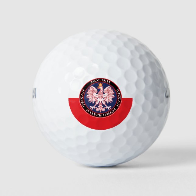 Balles De Golf White Deer Round Texan polonais (Devant)
