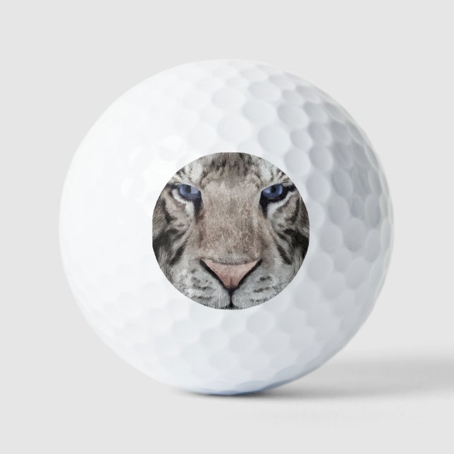 Balles De Golf White Tiger Head  (Recto)