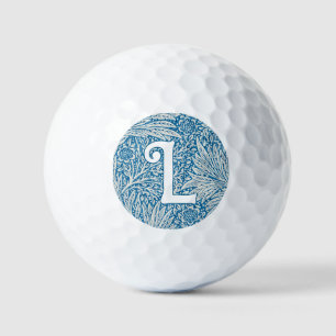 Balles De Golf William Morris Blue Marigold Monogramme