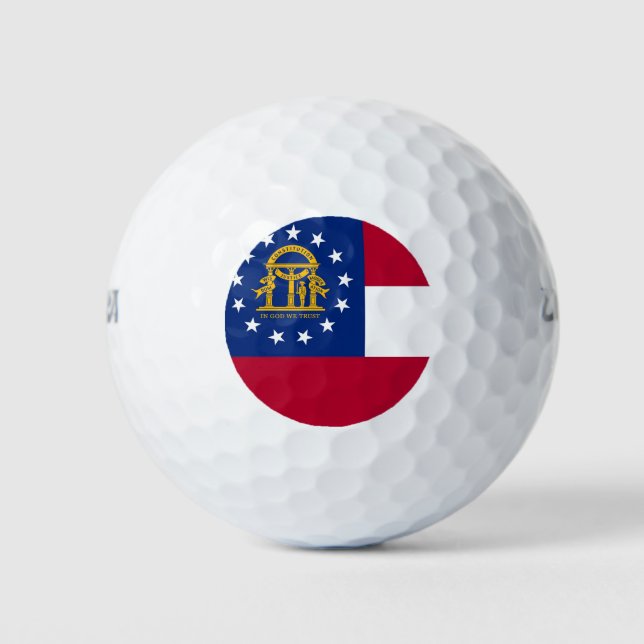 Balles De Golf Wilson Golf Ball avec drapeau de Géorgie, USA (Devant)