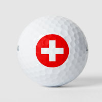 Wilson Golf Ball avec drapeau de la Suisse