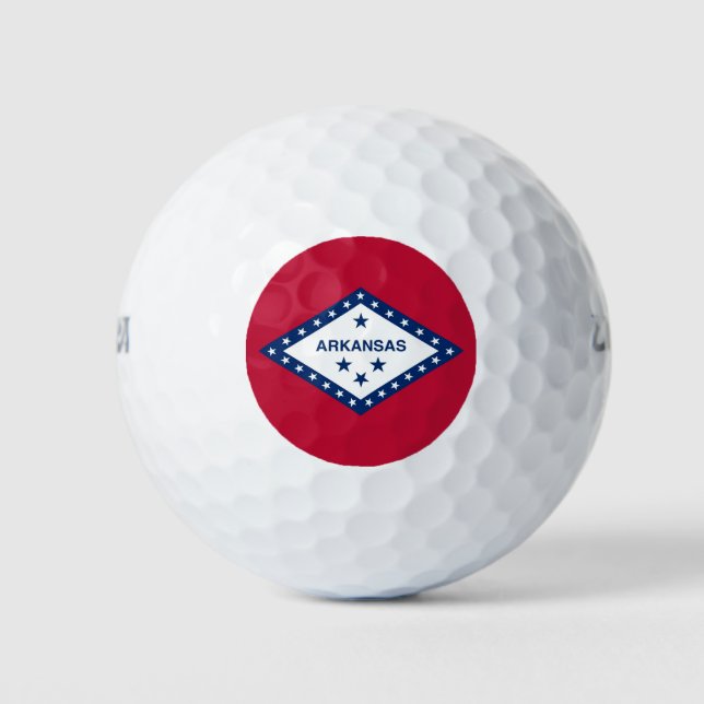 Balles De Golf Wilson Golf Ball avec drapeau de l'Arkansas, États (Devant)
