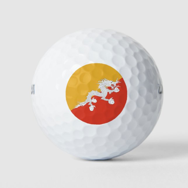 Balles De Golf Wilson Golf Ball avec drapeau du Bhoutan (Devant)