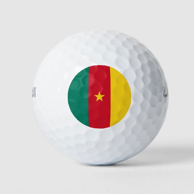 Balles De Golf Wilson Golf Ball avec drapeau du Cameroun (Devant)