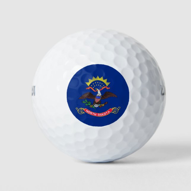 Balles De Golf Wilson Golf Ball avec drapeau du Dakota du Nord (Devant)