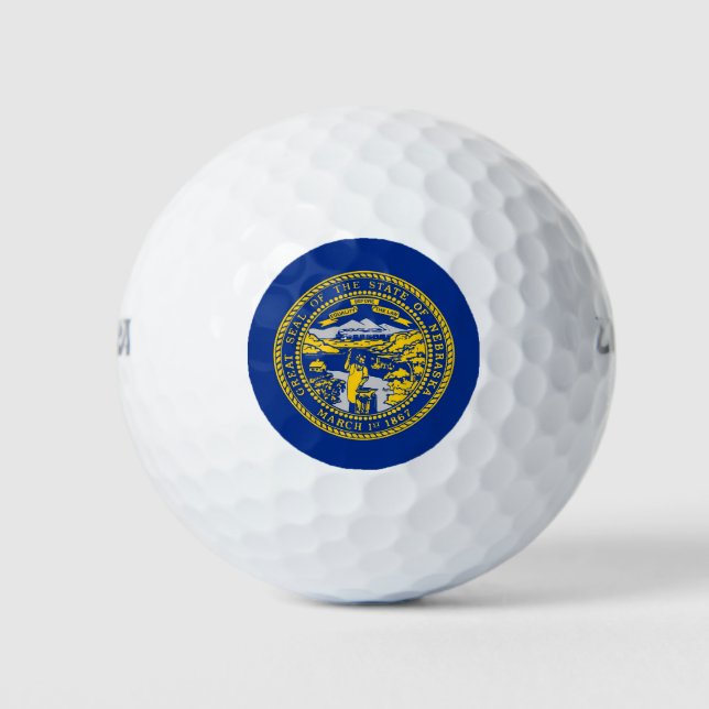 Balles De Golf Wilson Golf Ball avec drapeau du Nebraska (Devant)