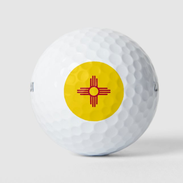 Balles De Golf Wilson Golf Ball avec drapeau du Nouveau-Mexique,  (Devant)