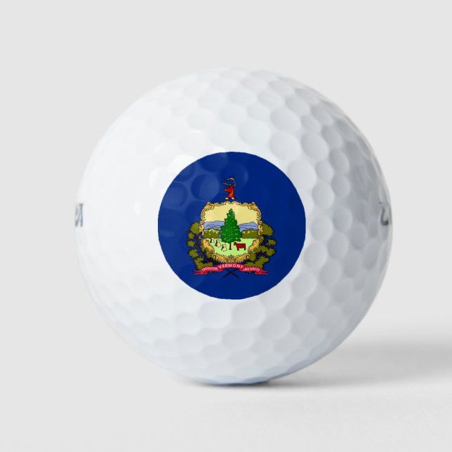Balles De Golf Wilson Golf Ball avec drapeau du Vermont (Devant)