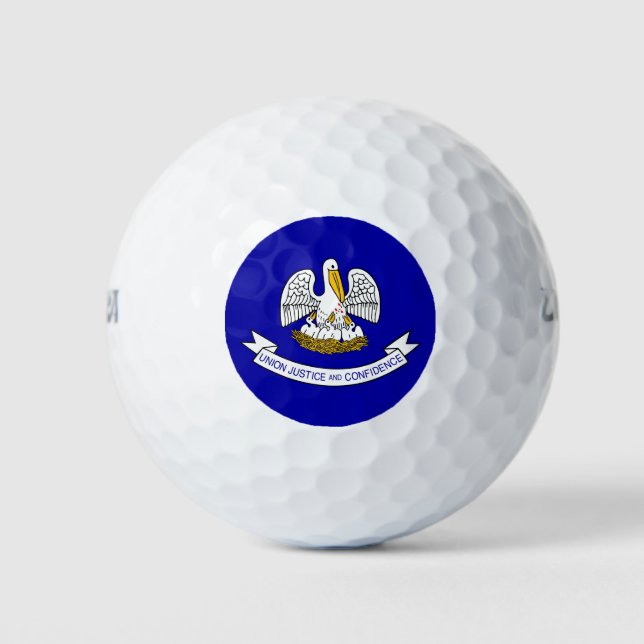 Balles De Golf Wilson Golf Ball avec le drapeau de la Louisiane,  (Devant)