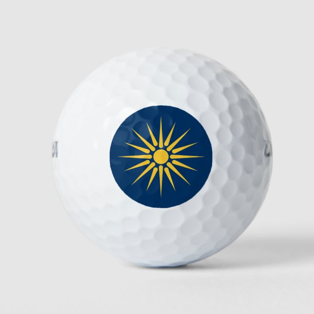Balles De Golf Wilson Golf Ball with flag of Macedonia, Greece (Devant)