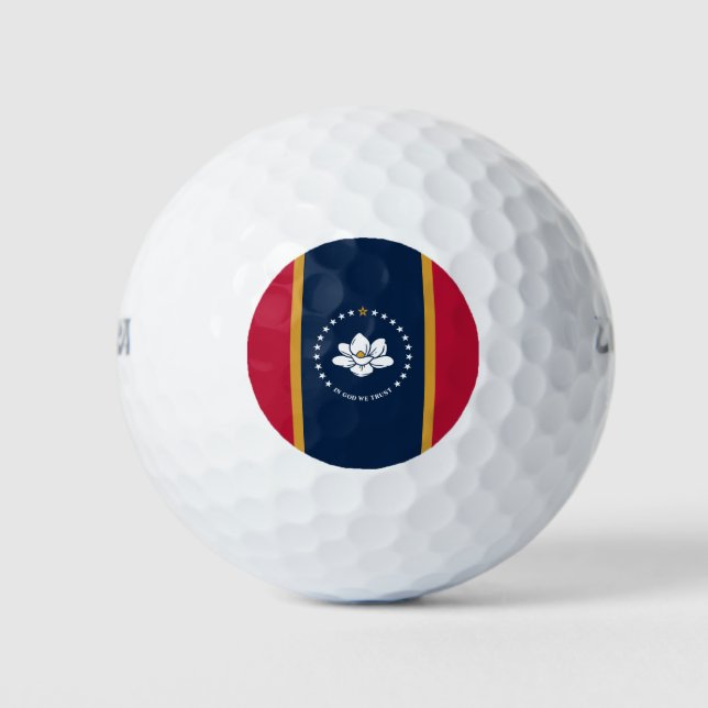 Balles De Golf Wilson Golf Ball with flag of Mississippi, USA (Devant)