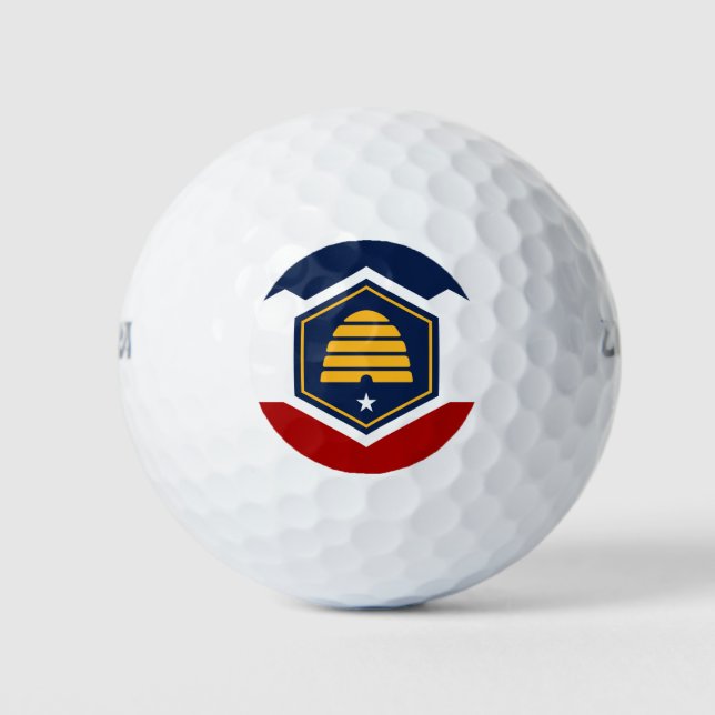 Balles De Golf Wilson Golf Ball with flag of Utah, USA (Devant)