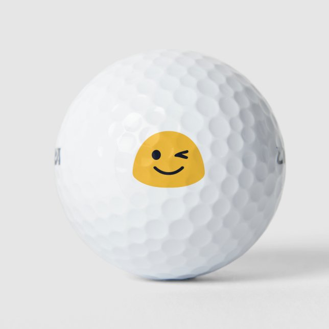 Balles De Golf Wink Emoji (Devant)