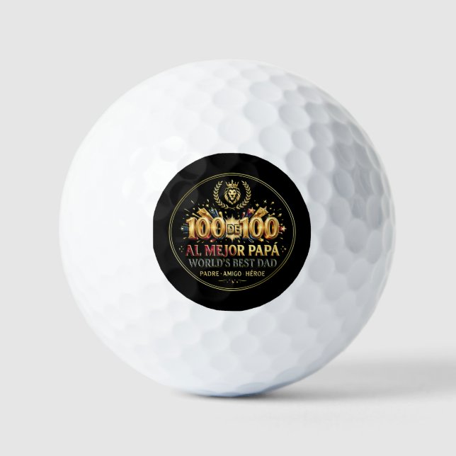Balles De Golf World's Best Dad / Pelota de Golf (Recto)