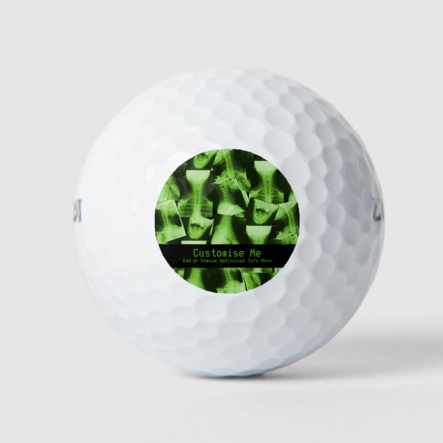 Balles De Golf X-Rayed - Vert radioactif (Devant)