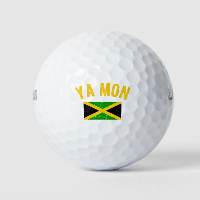 Balles De Golf Ya Mon Jamaica Slang Funny Jamaican Phrase (Devant)
