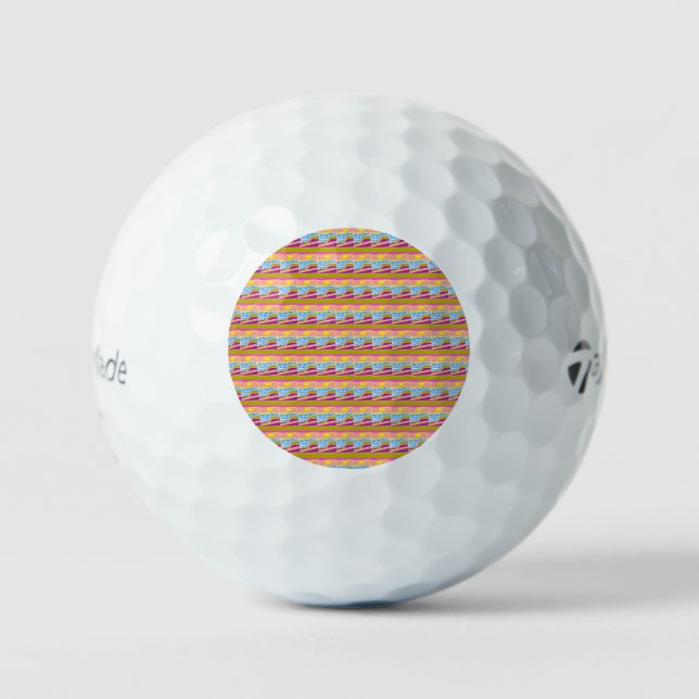 Balles De Golf Yacht Violet (Recto)