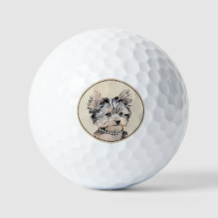 Balles De Golf Yorkshire Terrier Puppy Peinture Chien original