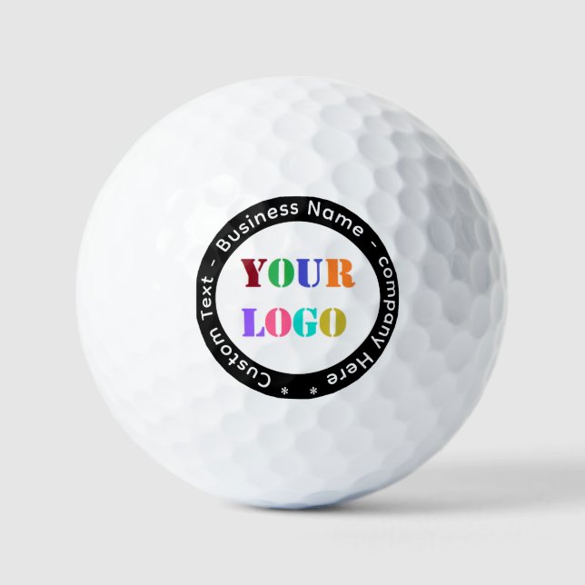 Balles De Golf Your Logo and Custom Text Branded Golf Balls Stamp (Recto)