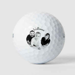 Balles De Golf YOUR PHOTO NOM DE FAMILY Personalized Golf Balls
