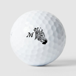 Balles De Golf Zèbre avec bandes noires torsadées