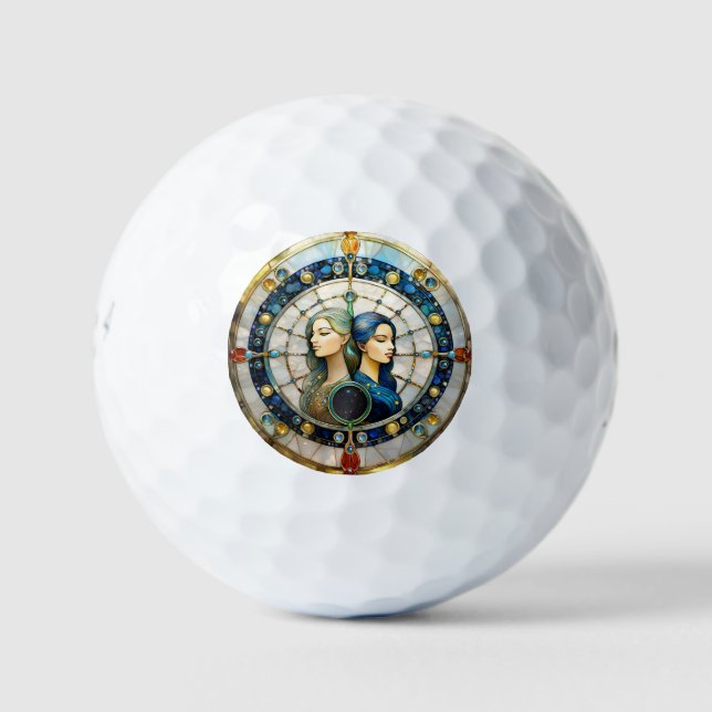 Balles De Golf Zodiac - Gemini Les Jumeaux (Devant)