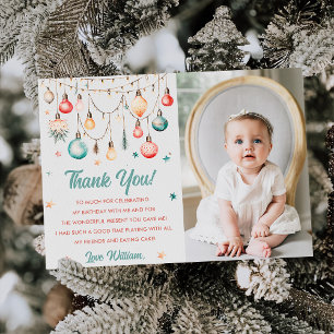 Balles de Noël Carte de remerciements fête d'anniv