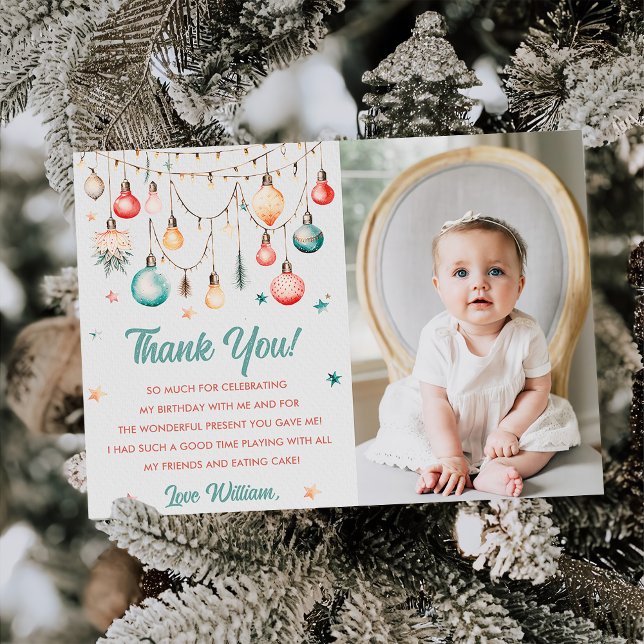 Balles de Noël Carte de remerciements fête d'anniv (Créateur téléchargé)