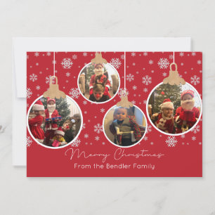 Balles de Noël Quatre Cartes photos