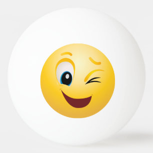 Balles de Ping Pong - Émoji Clin d'œil Visage Heur