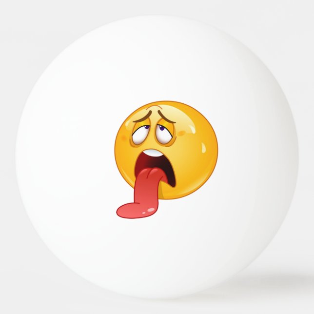 Balles de Ping Pong - Émoji langue sortie (Devant)