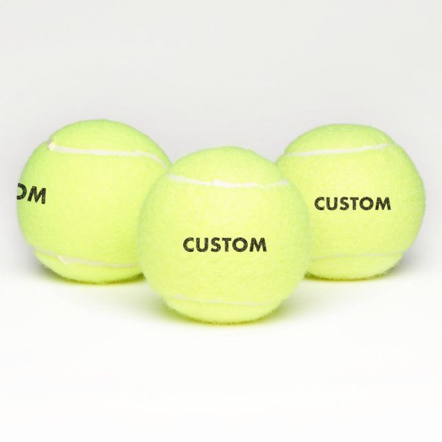 Balles De Tennis 3 Personalized Custom Tennis Balls Blank Template (Multiple)