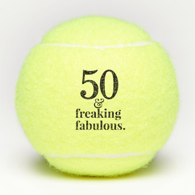 Balles De Tennis 50 et fabuleux anniversaire personnalisé (Devant)