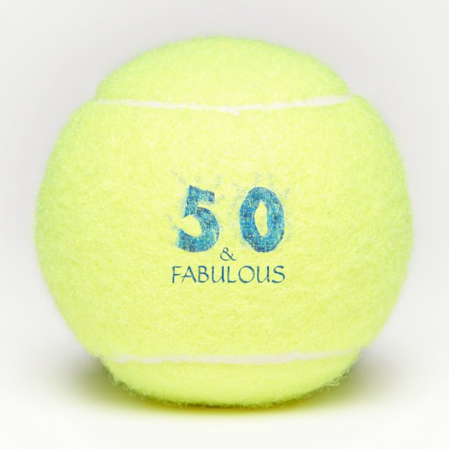 Balles De Tennis 50 et fabuleux / Sports 50e anniversaire (Devant)