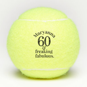 Balles De Tennis 60e anniversaire fabuleux Personnalisé Funny