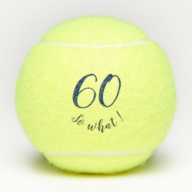 Balles De Tennis 60e anniversaire Funny I'm 60 (Devant)
