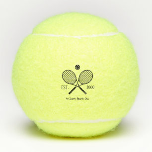 Balles de tennis à monogramme sur le thème du tenn
