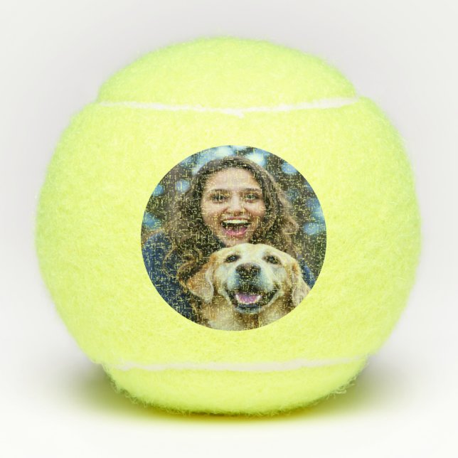 Balles De Tennis Add Labrador Retriever Photo Personalize (Devant)