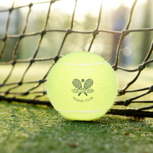 Balles De Tennis Ajouter le nom du club Tennis Team Green Toute cou (Custom Tennis Club Swag Training Tennis Balls)