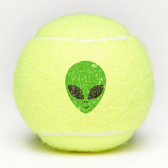 Balles De Tennis alien vert tête pour science-fiction extraterrestr (Devant)