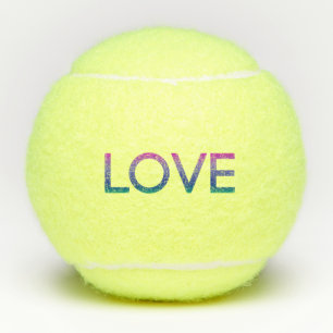 Balles De Tennis Amour arc-en-ciel coloré